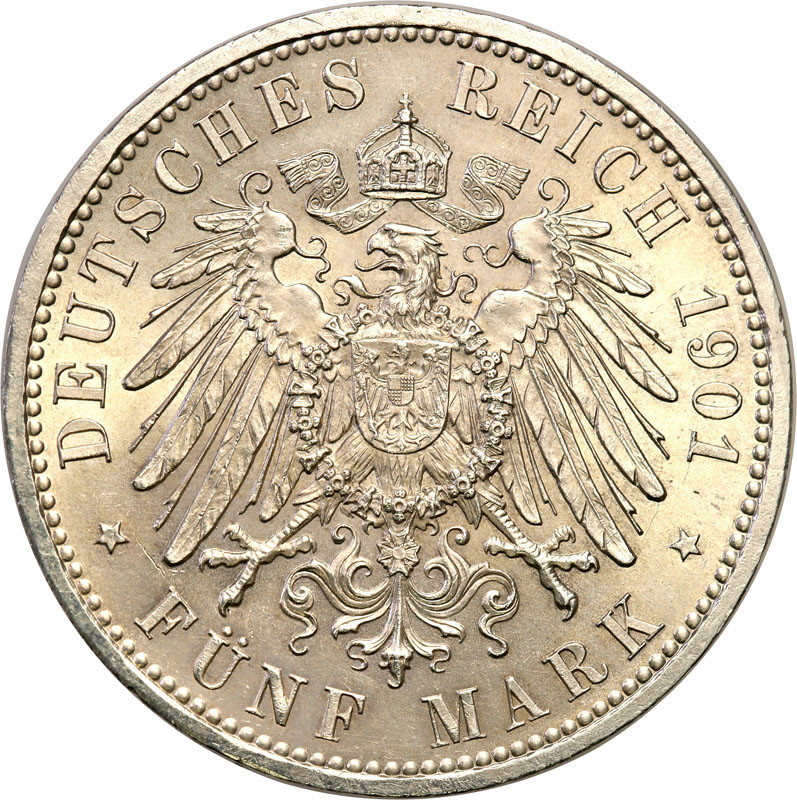 Niemcy, Prusy. 5 marek 1901 A